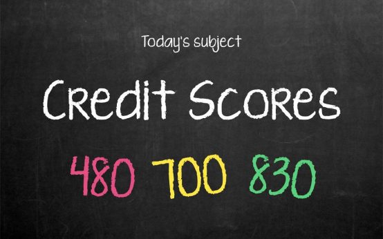 Credit Scores - Chalk Board