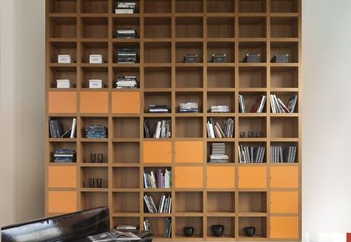 Mazzali: 'Krea' bookcase / libreria 'Krea'. Living and office area